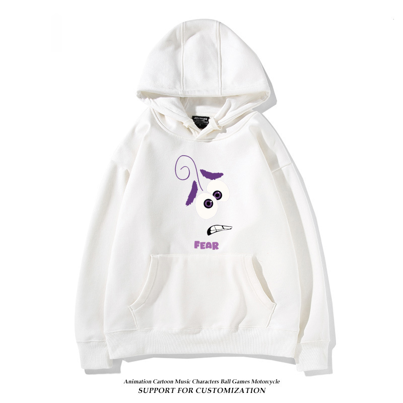 腦筋急轉彎 聯名衛衣2024秋冬新款親子情侶裝薄絨款連帽衛衣