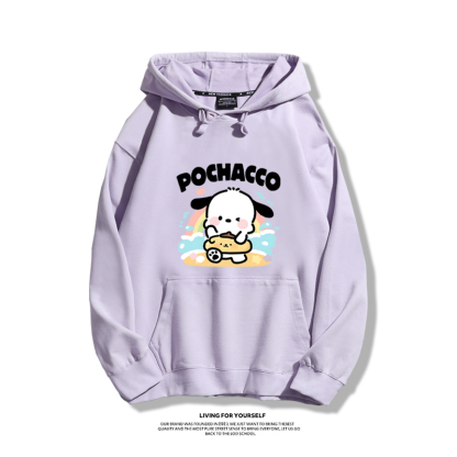 三麗鷗聯名衛衣2024秋冬新款親子情侶裝薄絨款連帽衛衣