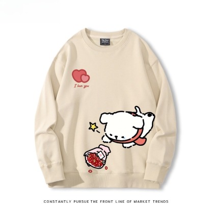 線條小狗 聯名親子情侶裝 圓領長袖