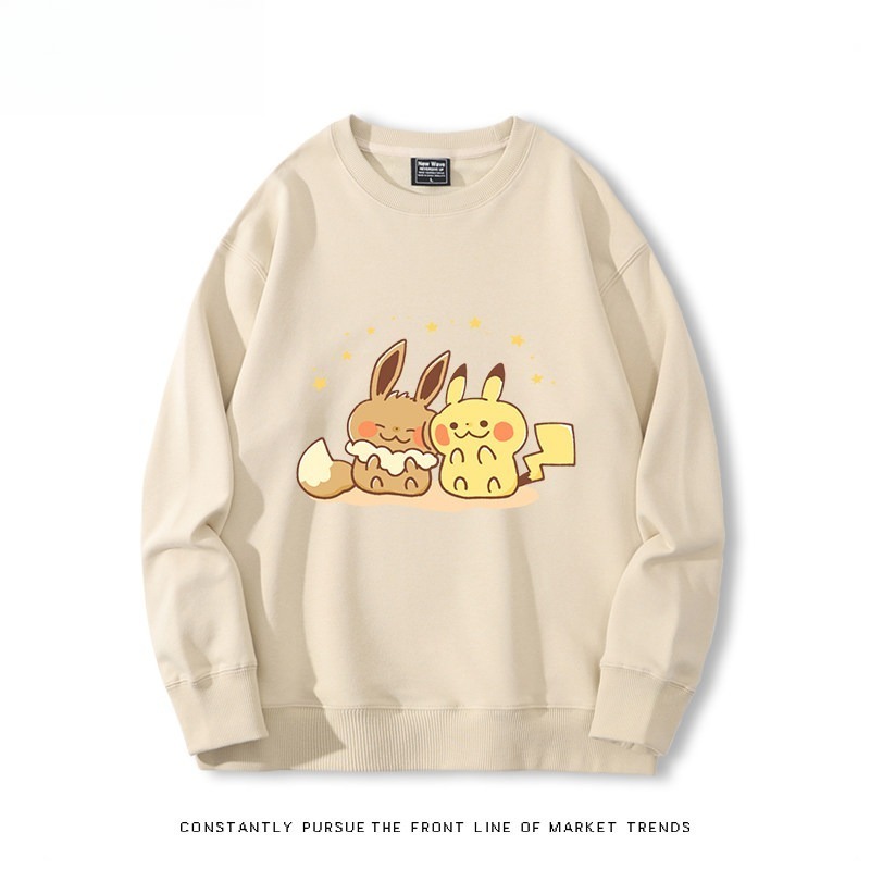 精靈寶可夢Q版 聯名親子情侶裝 圓領長袖