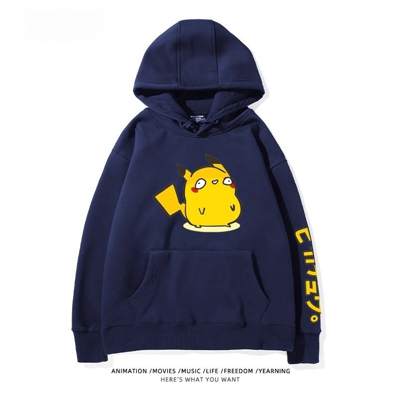 寶可夢Q版搞怪新款 親子情侶男女款連帽衛衣