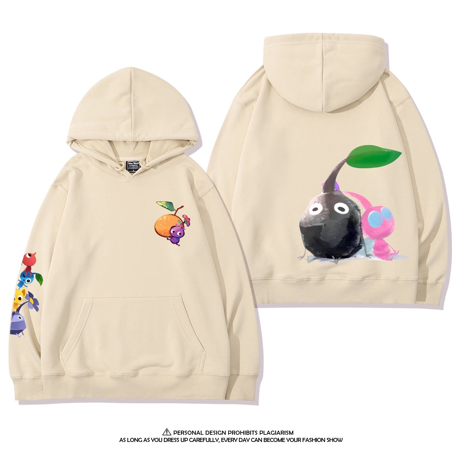 皮克敏PIKMIN4聯名衛衣新款 親子情侶裝連帽衛衣