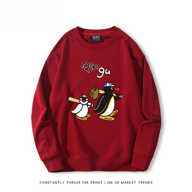 pingu 聯名親子情侶裝 圓領長袖