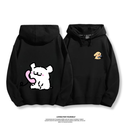 線條小狗 2025秋冬新款 親子情侶男女連帽衛衣