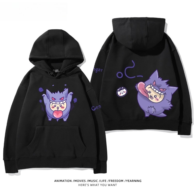 chiikawa X 寶可夢系列 聯名衛衣2025秋冬新款 親子情侶裝連帽衛衣