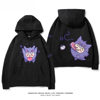 chiikawa X 寶可夢系列 聯名衛衣2025秋冬新款 親子情侶裝連帽衛衣