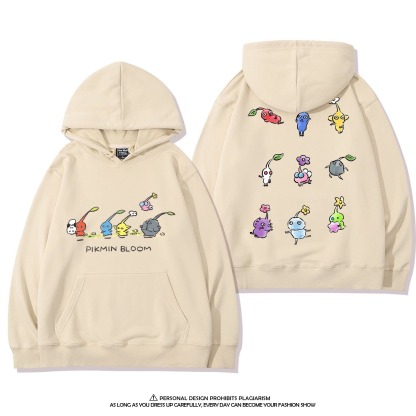 皮克敏PIKMIN4 聯名衛衣新款 親子情侶裝連帽衛衣