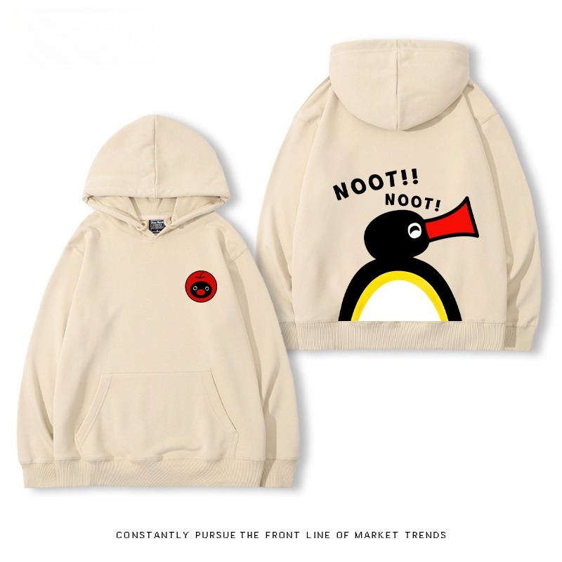 企鵝Pingu 秋冬新款 親子情侶男女連帽衛衣