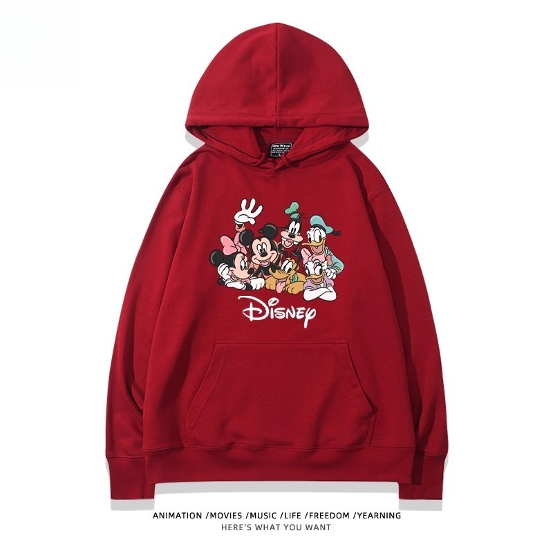 米老鼠米奇米妮 聯名衛衣2025秋冬新款親子情侶裝連帽衛衣