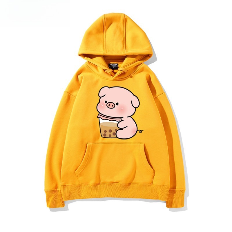 LULU豬 聯名衛衣新款 親子情侶裝連帽衛衣