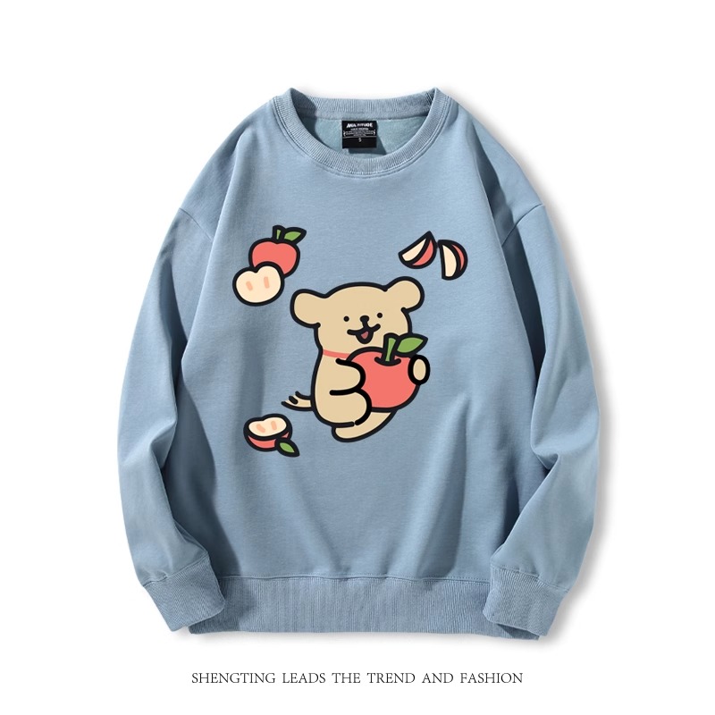 線條小狗 2024親子情侶裝 圓領長袖