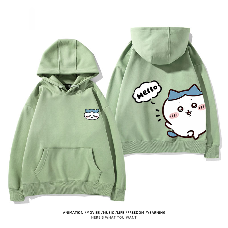 chiikawa 2024秋冬新款親子情侶裝薄絨款連帽衛衣