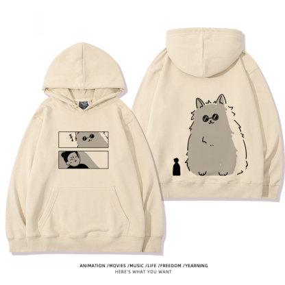 咒術迴戰聯名衛衣2024秋冬新款親子情侶裝薄絨款連帽衛衣