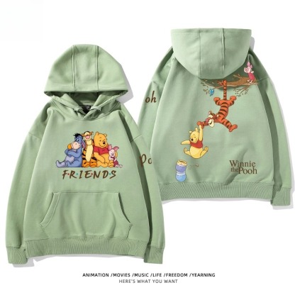 小熊維尼 聯名衛衣2025秋冬新款親子情侶裝連帽衛衣