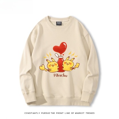 精靈寶可夢Q版 聯名親子情侶裝 圓領長袖