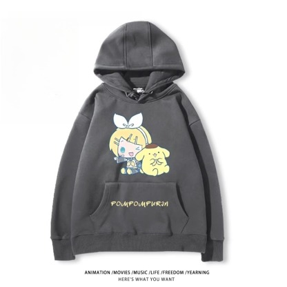 初音未來X三麗鷗新款 親子情侶男女款連帽衛衣