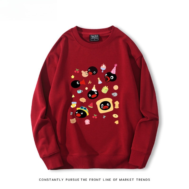 pingu 聯名親子情侶裝 圓領長袖