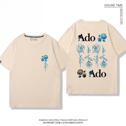 Ado歌手 2026親子情侶男女同款 印花短袖T恤