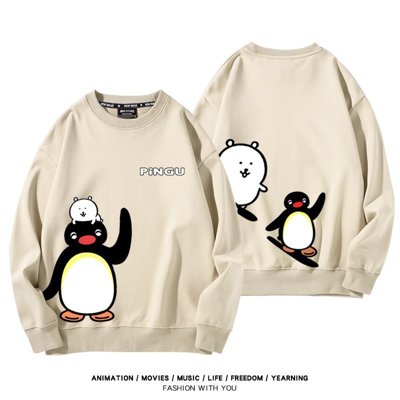 Pingu企鵝家族聯名親子情侶裝 圓領長袖