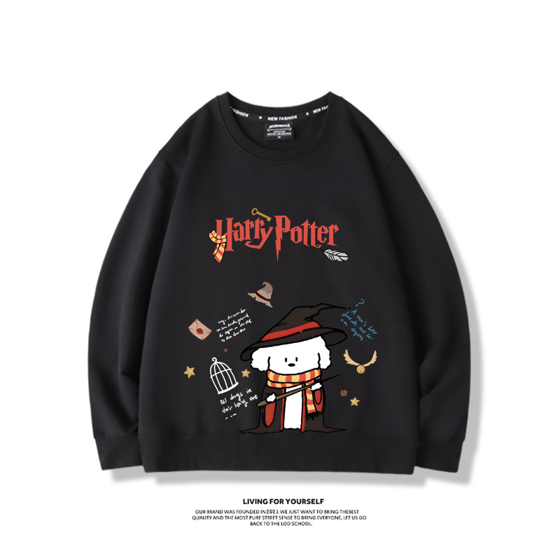 線條小狗2023親子情侶裝 圓領長袖