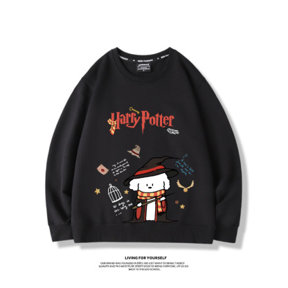 線條小狗2023親子情侶裝 圓領長袖