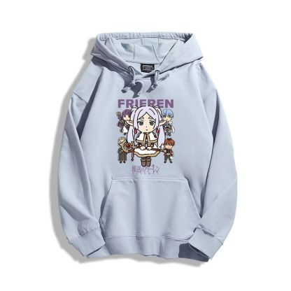 葬送的芙莉蓮2023秋冬新款親子情侶裝薄絨款連帽衛衣