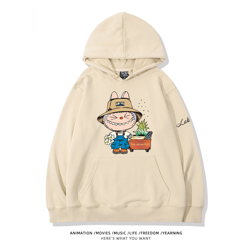 labubu新款 寬鬆百搭 秋冬款 寬鬆連帽衛衣