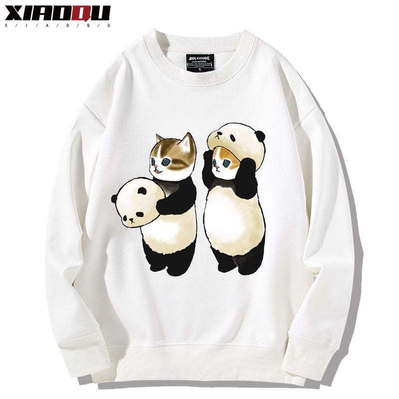 可愛貓咪熊貓 2024親子情侶裝 圓領長袖
