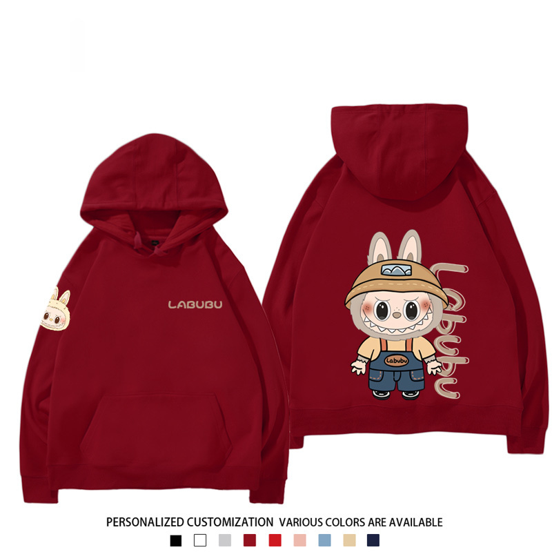 labubu新款 寬鬆百搭 秋冬款 寬鬆連帽衛衣