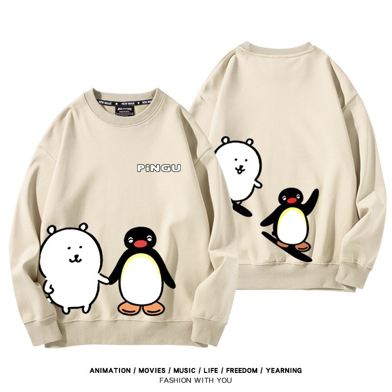 Pingu企鵝家族聯名親子情侶裝 圓領長袖