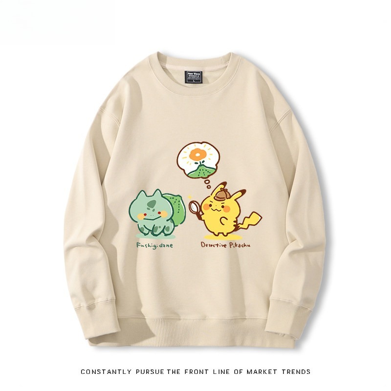精靈寶可夢Q版 聯名親子情侶裝 圓領長袖