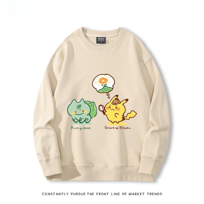 精靈寶可夢Q版 聯名親子情侶裝 圓領長袖