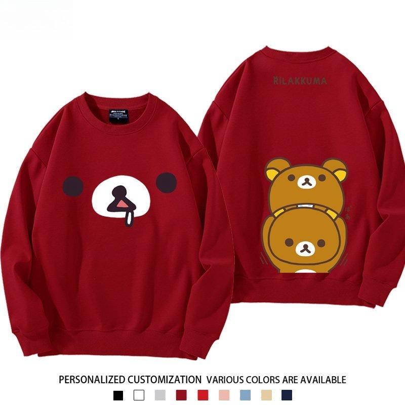 日系拉拉熊 聯名親子情侶裝 圓領長袖