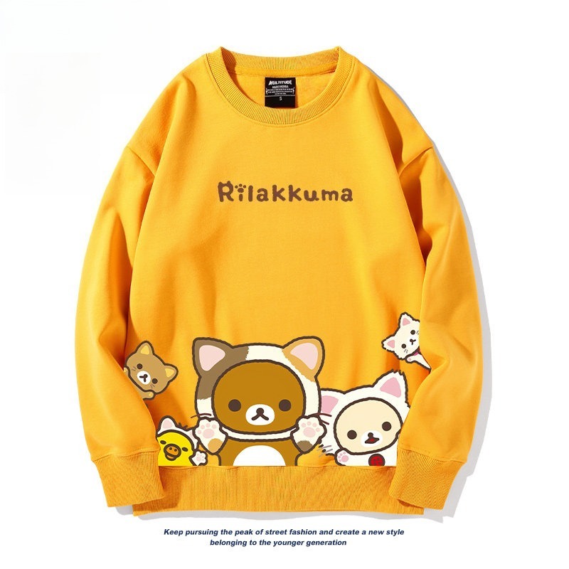 日系拉拉熊 聯名親子情侶裝 圓領長袖