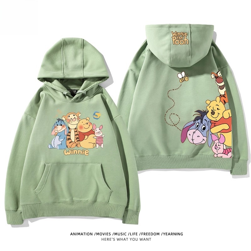 小熊維尼 聯名衛衣2025秋冬新款親子情侶裝連帽衛衣