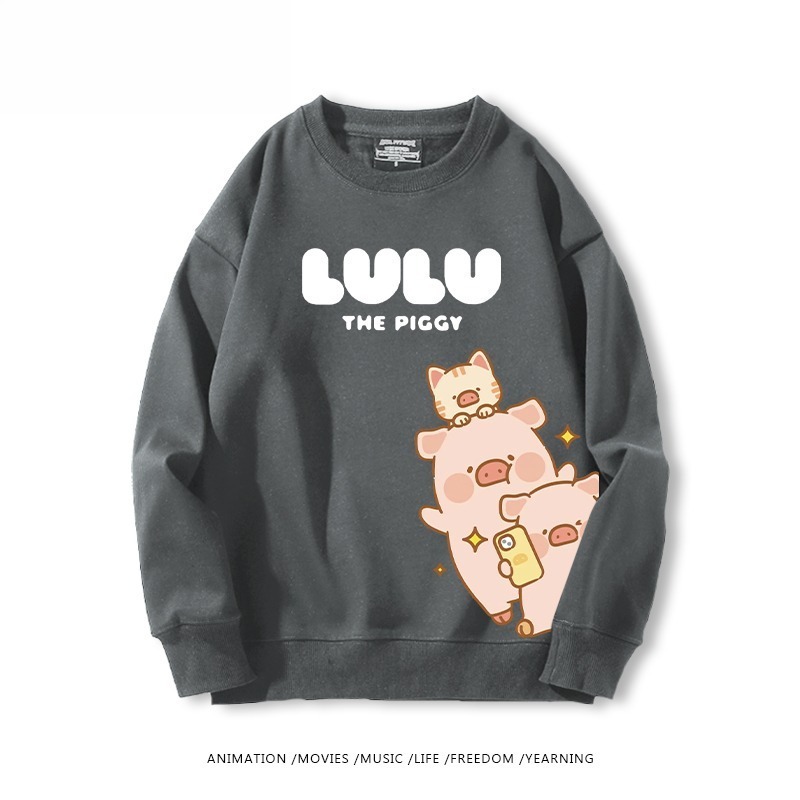 LuLu豬 聯名親子情侶裝 圓領長袖