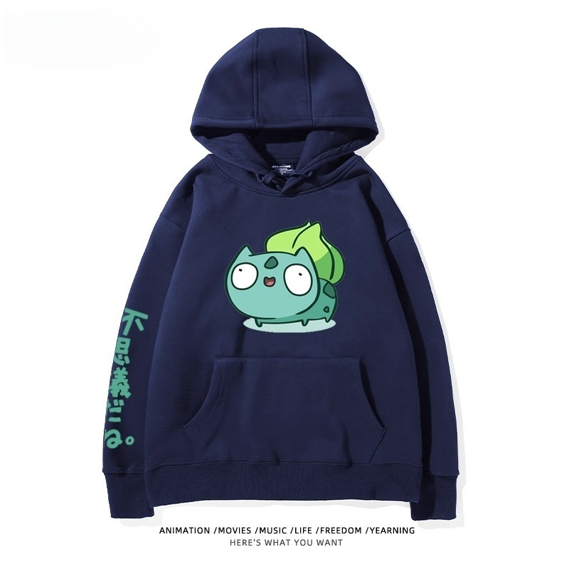 寶可夢Q版搞怪新款 親子情侶男女款連帽衛衣