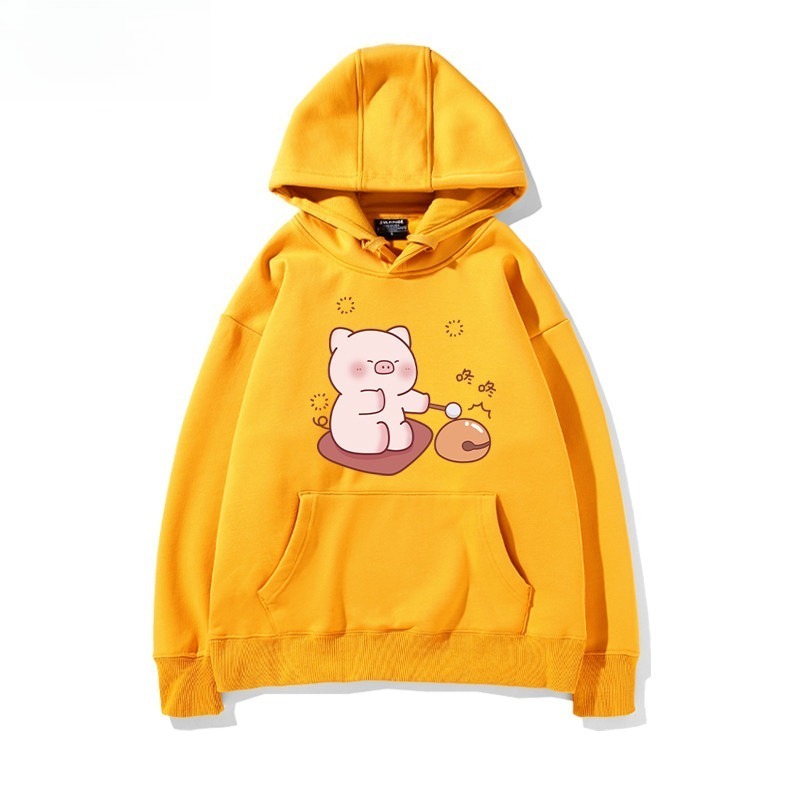 LULU豬 聯名衛衣新款 親子情侶裝連帽衛衣