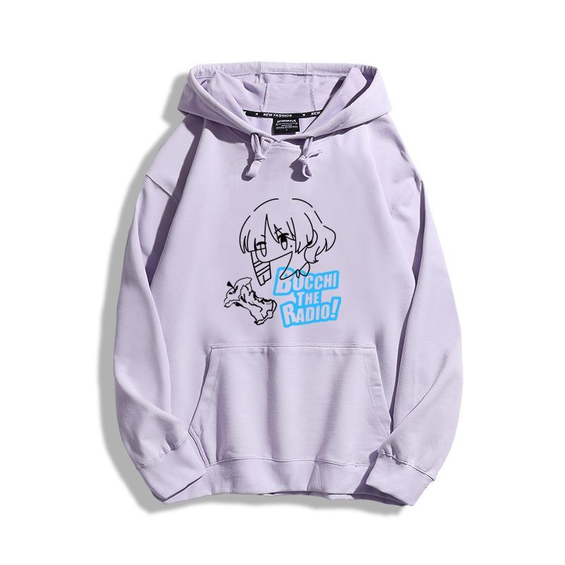 孤獨搖滾聯名衛衣2023秋冬新款親子情侶裝薄絨款連帽衛衣