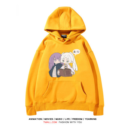 葬送的芙莉蓮 聯名衛衣2024秋冬新款親子情侶裝薄絨款連帽衛衣