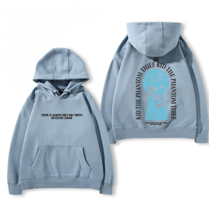名偵探柯南 2024秋冬新款親子情侶裝薄絨款連帽衛衣
