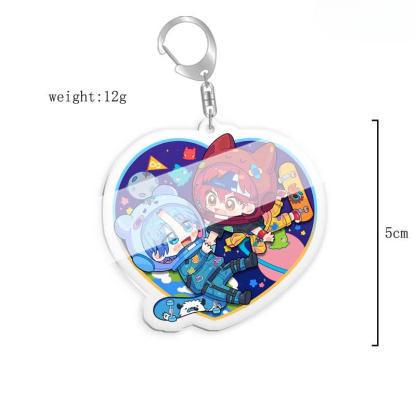 無限滑板喜屋武歷亞克力鑰匙扣掛飾雙面透明 【單買三件起送】