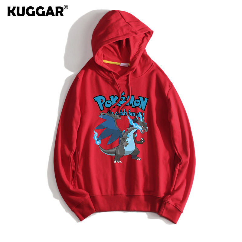 寶可夢聯名衛衣2024秋冬新款親子情侶裝薄絨款連帽衛衣