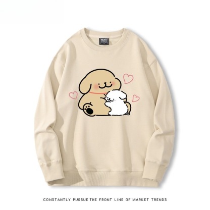 線條小狗 聯名親子情侶裝 圓領長袖