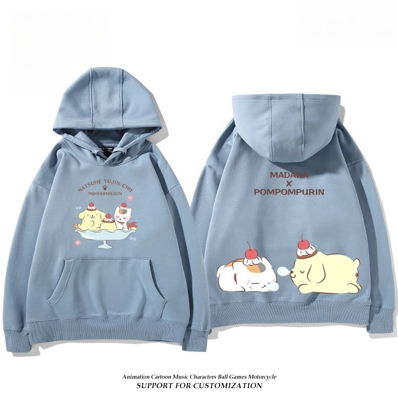 夏目友人帳貓咪老師X三麗鷗新款 親子情侶男女連帽衛衣