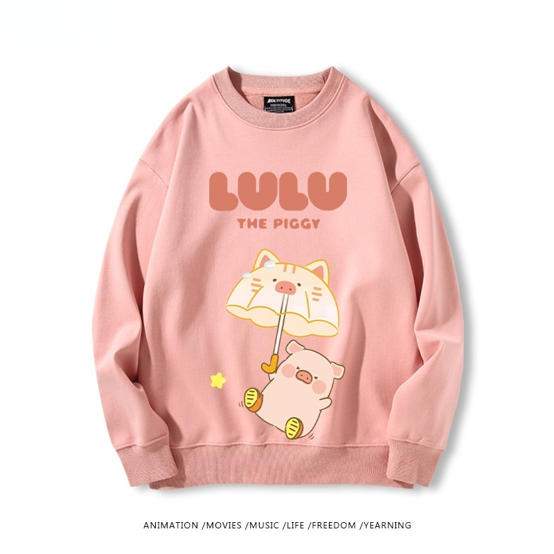 LuLu豬 聯名親子情侶裝 圓領長袖