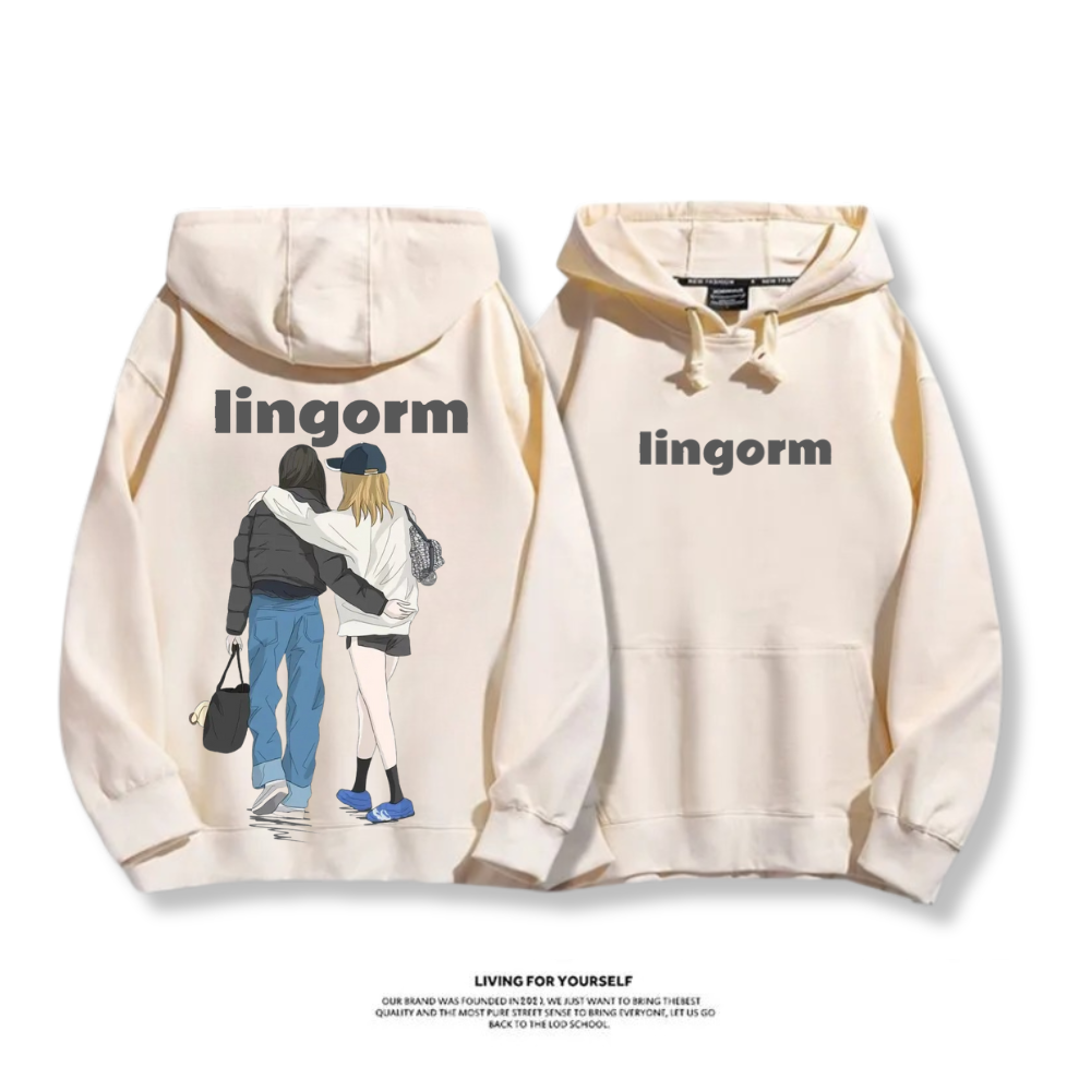 LINGORM 2025秋冬新款 親子情侶男女連帽衛衣