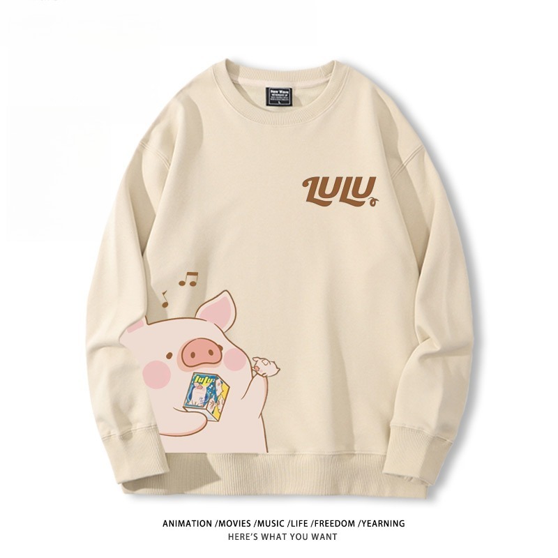 LuLu豬 聯名親子情侶裝 圓領長袖