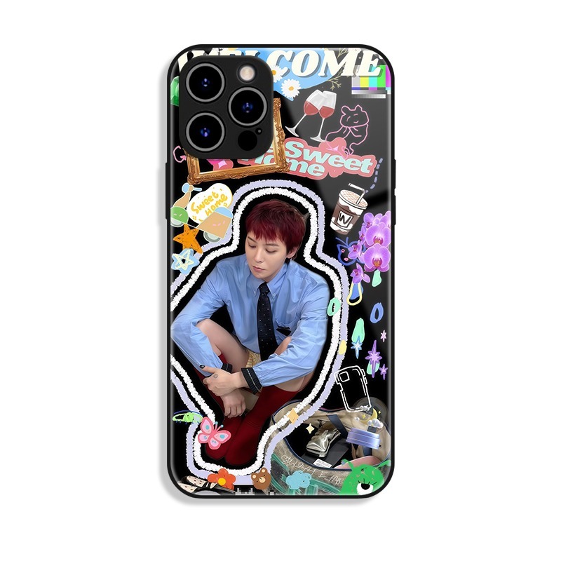 GD權志龍新款高清全包防摔玻璃殼