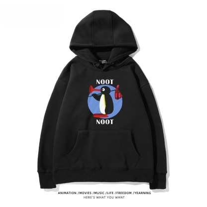 企鵝Pingu 秋冬新款 親子情侶男女連帽衛衣